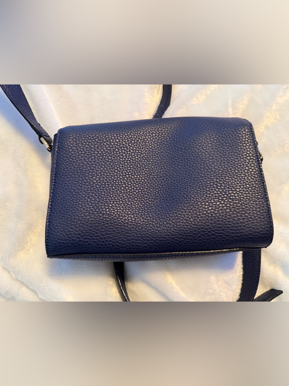 kate spade pebbled navy leather crossbody with bow detail - Picture 12 of 16